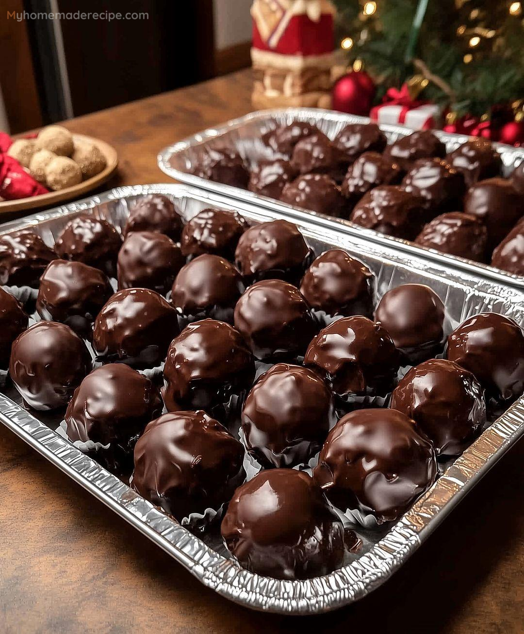 Christmas Peanut Butter Balls, Peppermint Bark, and Butterfinger Candy Bars