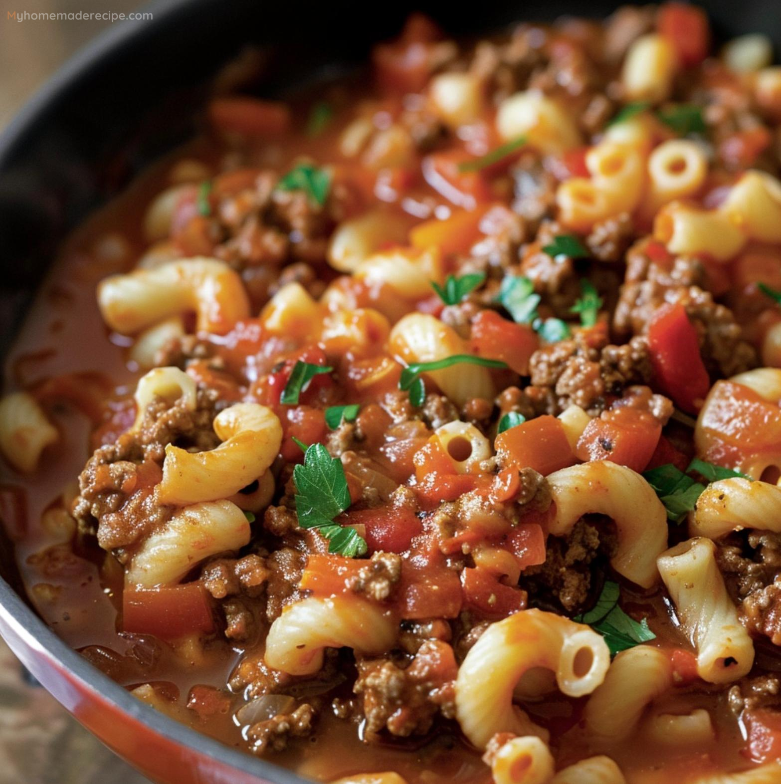 Easy American Goulash in a bowl