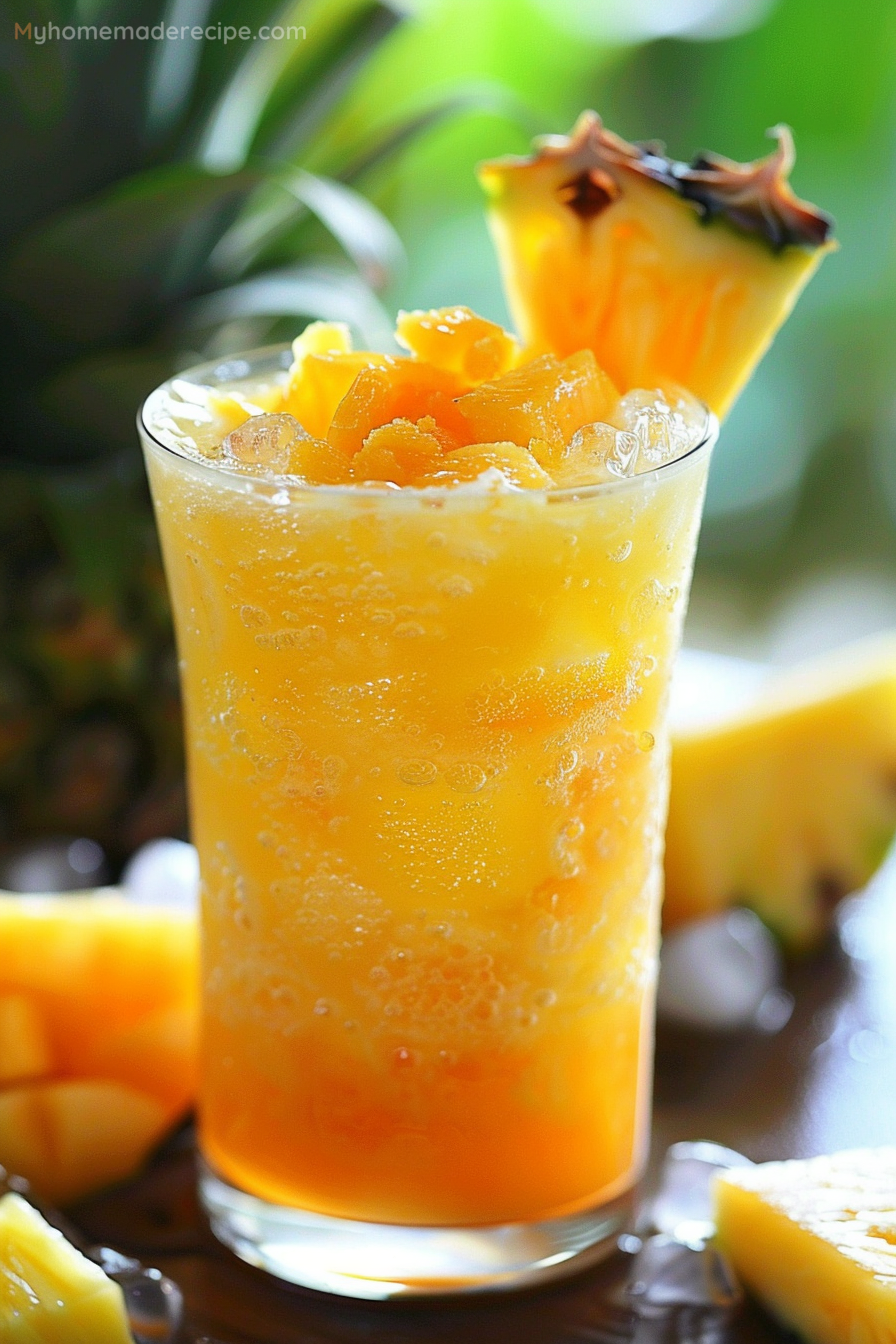 Bahama Mama Cocktail in a glass with a slice of orange