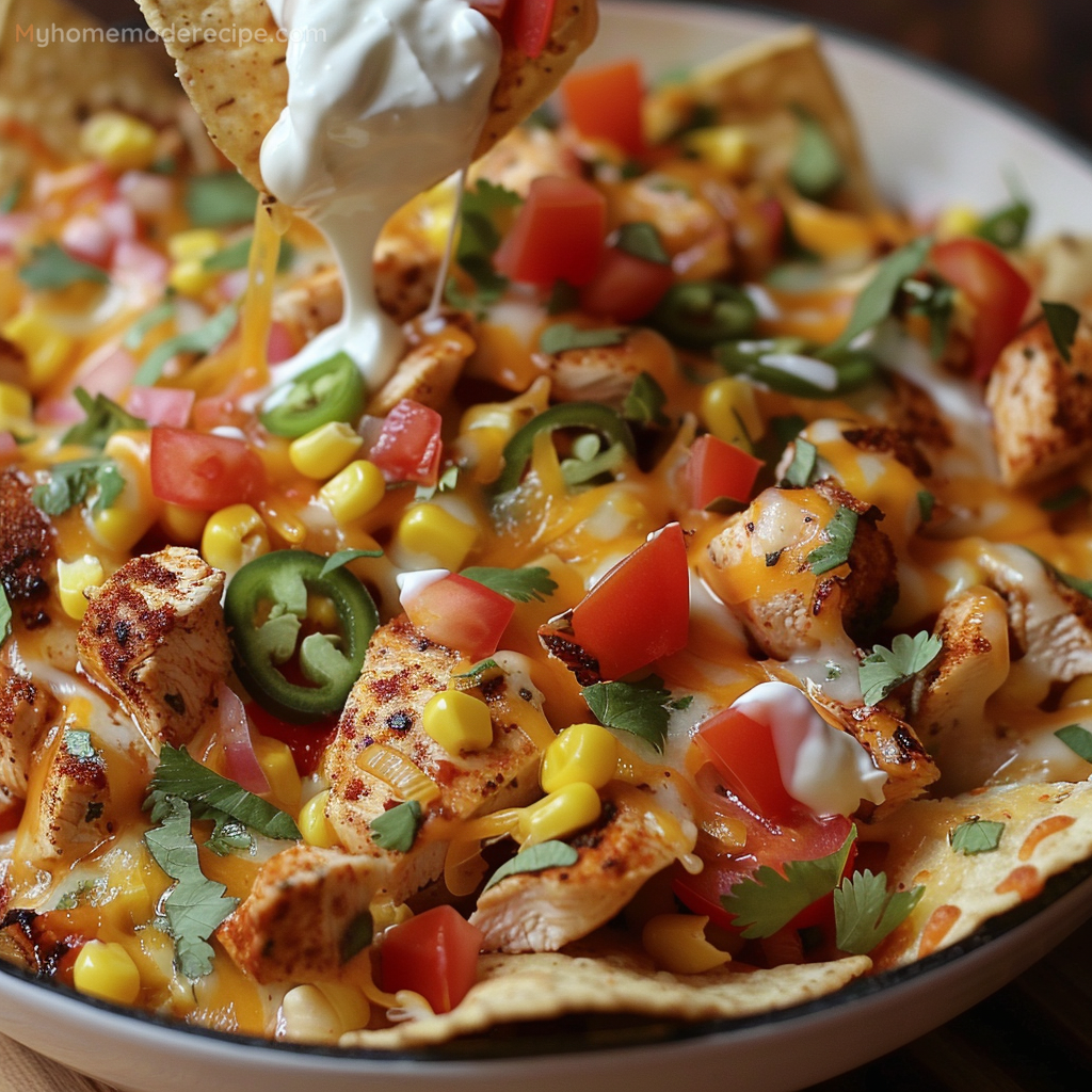 Delicious Spicy Cheesy Blackened Chicken Nachos