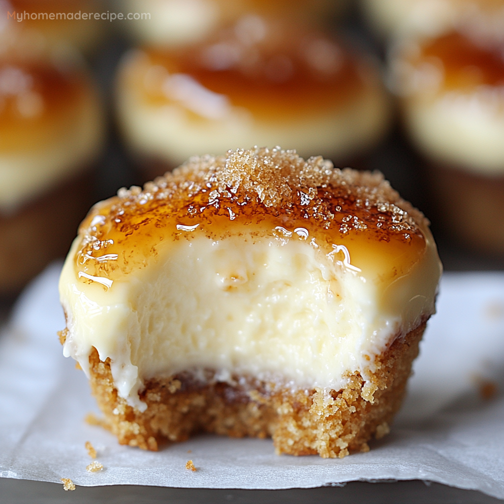 Vanilla Bean Crème Brûlée Cheesecake Cupcakes