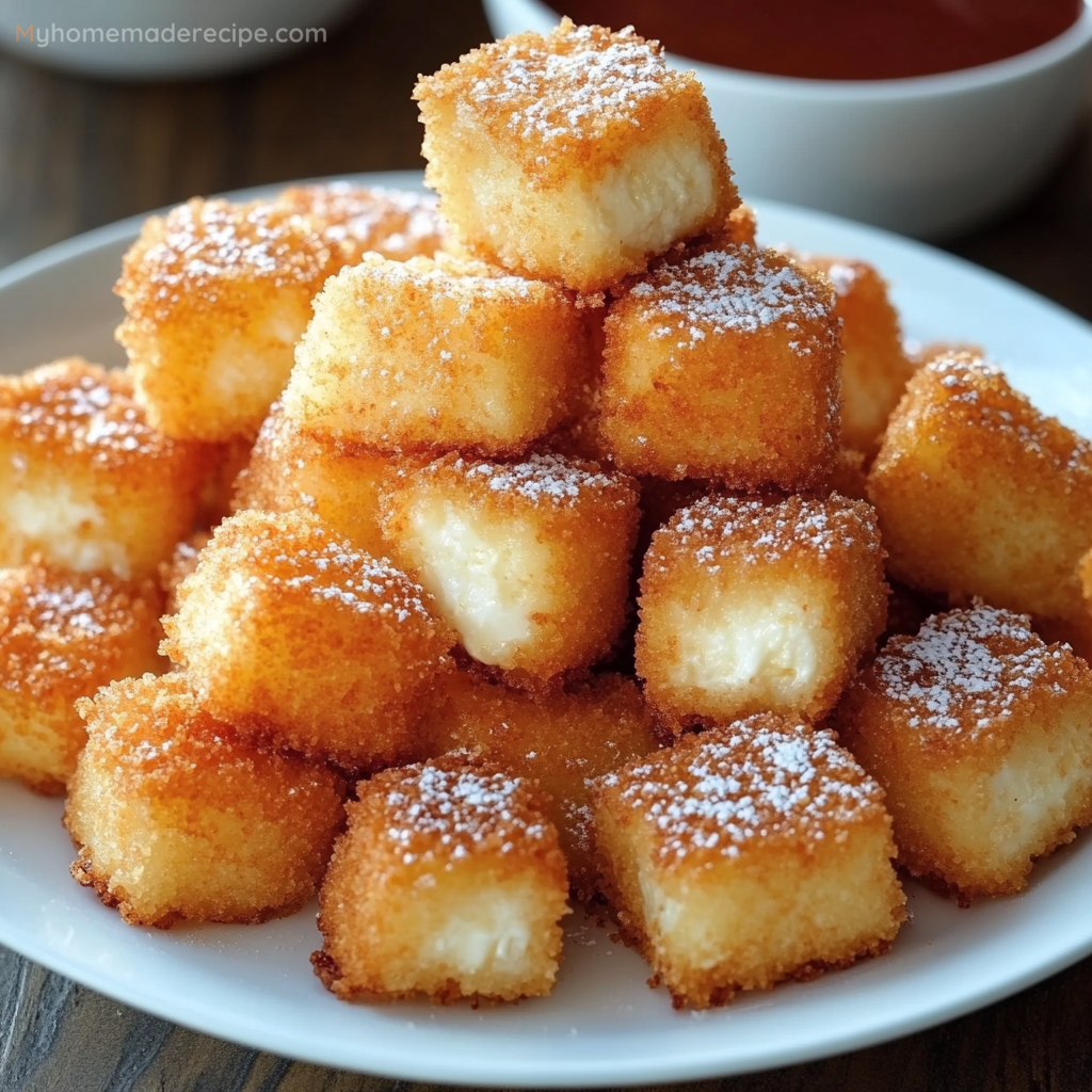 Crispy Golden Cheesecake Bites