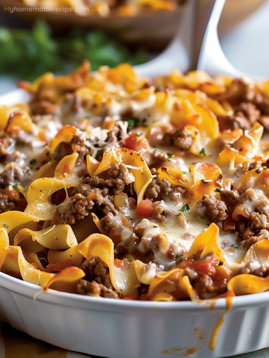 Amish Country Casserole in a baking dish