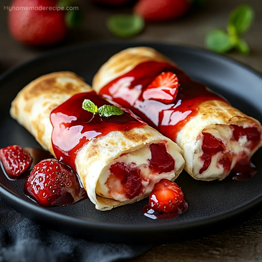 Strawberry Cheesecake Chimichangas