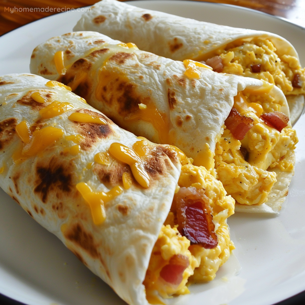 Bacon Egg and Cheese Breakfast Burritos