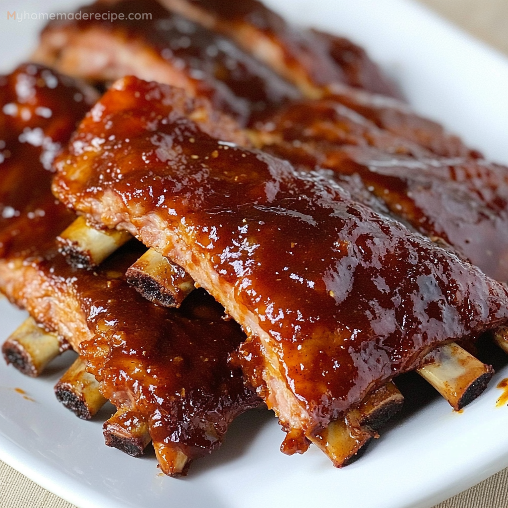 Crockpot Barbecue Ribs with Extra Sauce