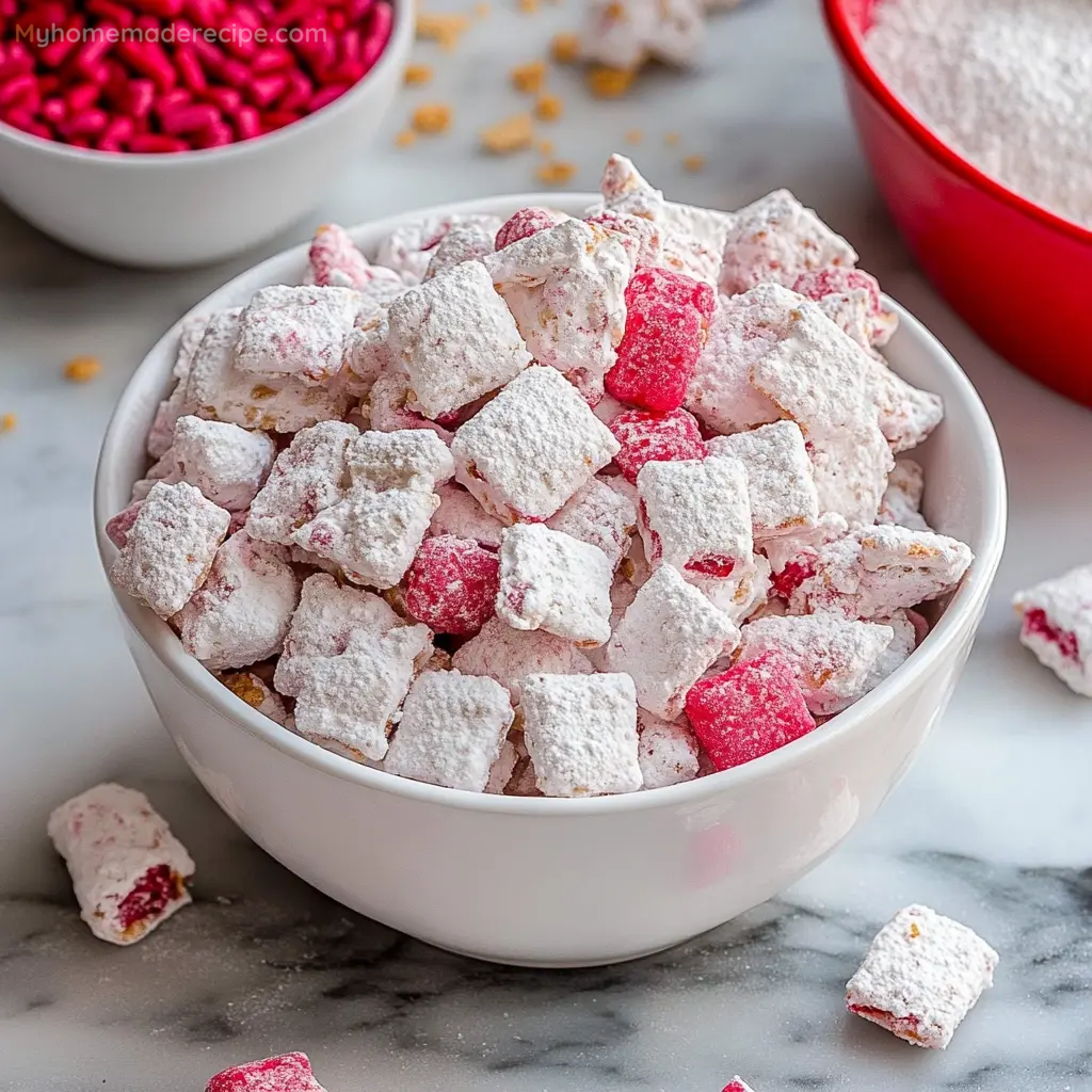 Cherry Cheesecake Puppy Chow