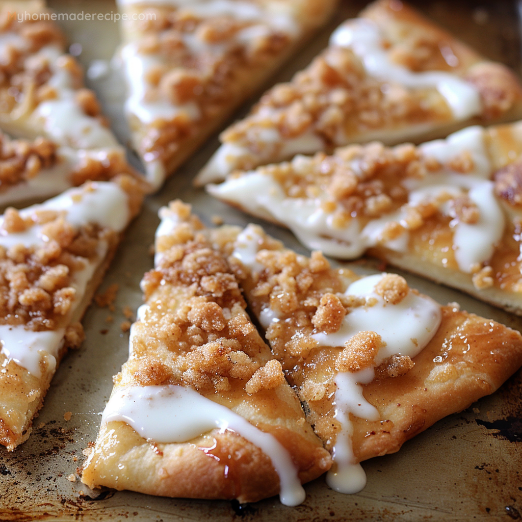 Cinnamon-Sugar Pizza made with Crescent Rolls