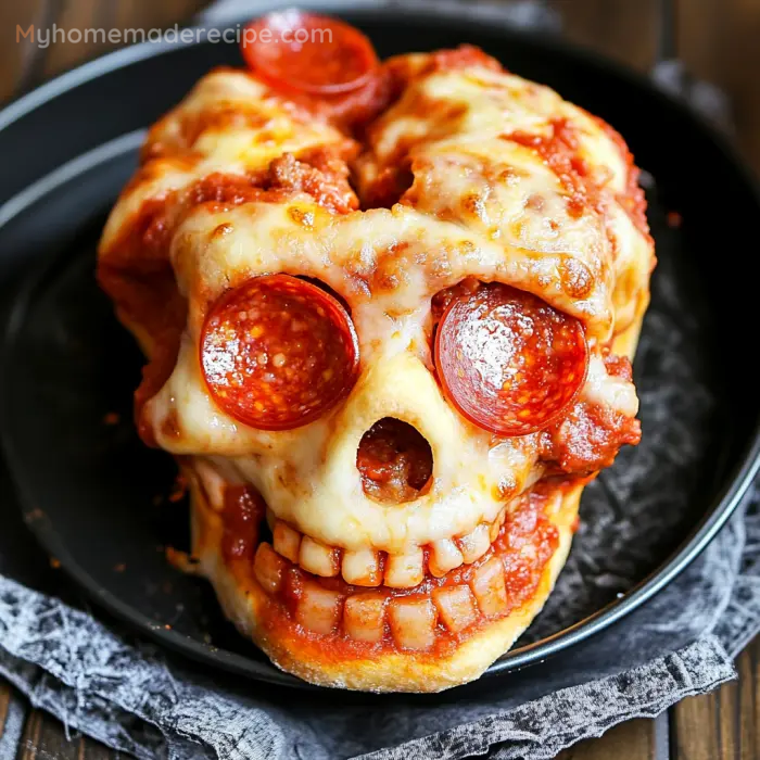 Halloween Pizza Skulls