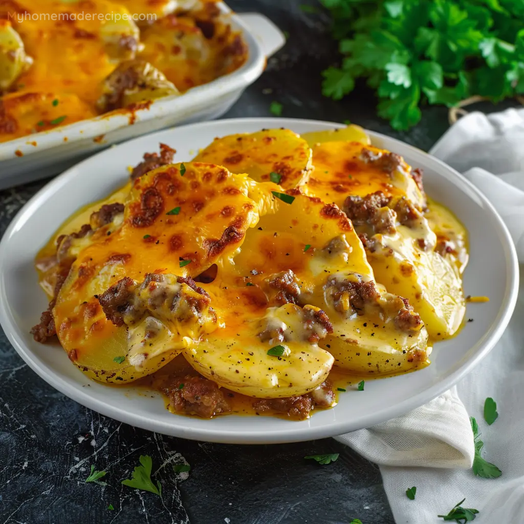 Cheesy Hamburger Potato Casserole