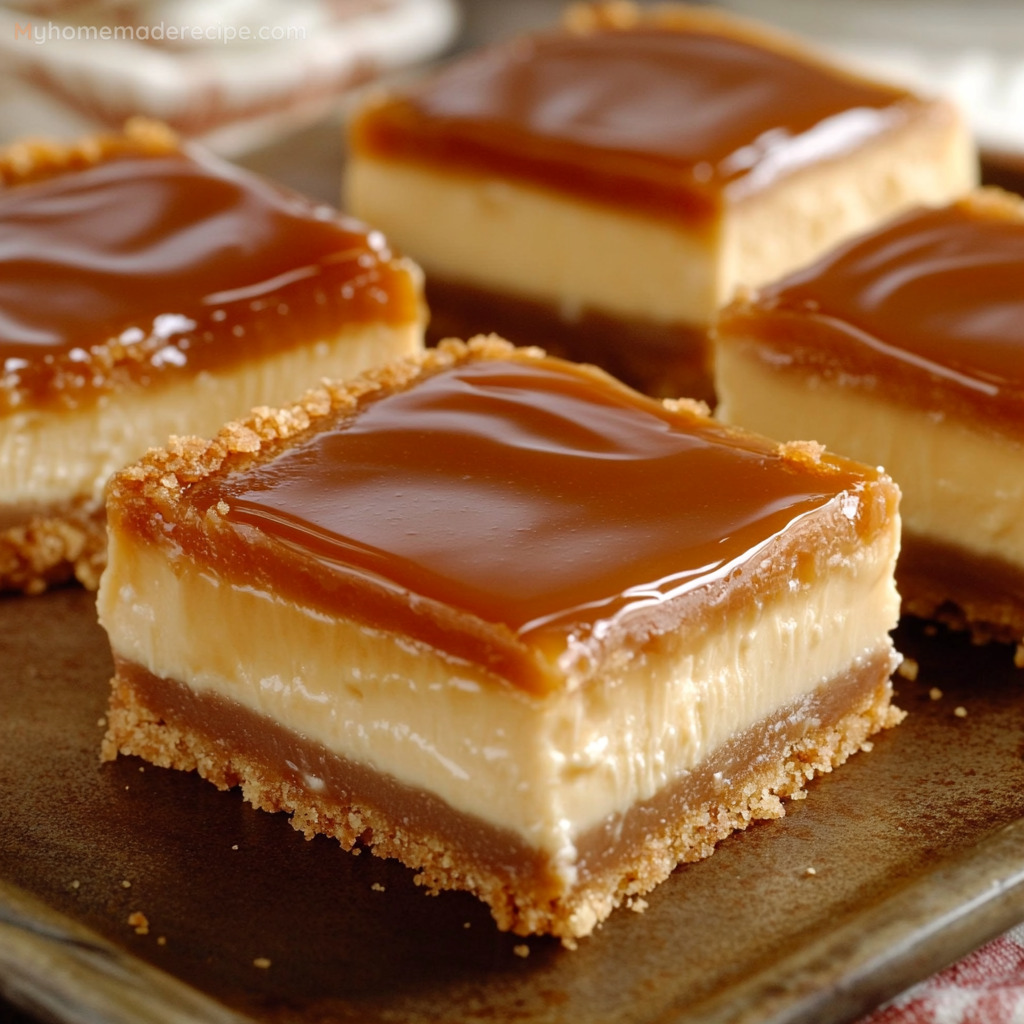 Creamy Caramel Cheesecake Squares