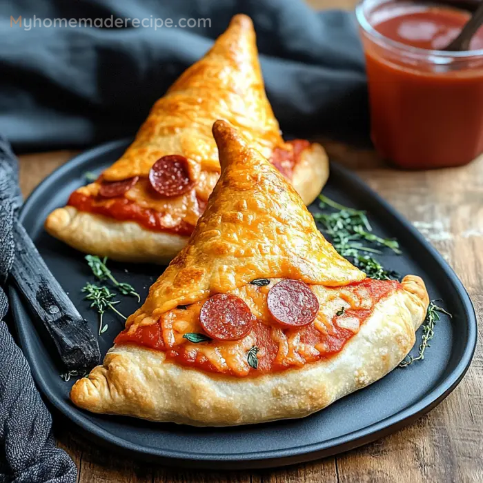 Halloween Witch Hat Calzones