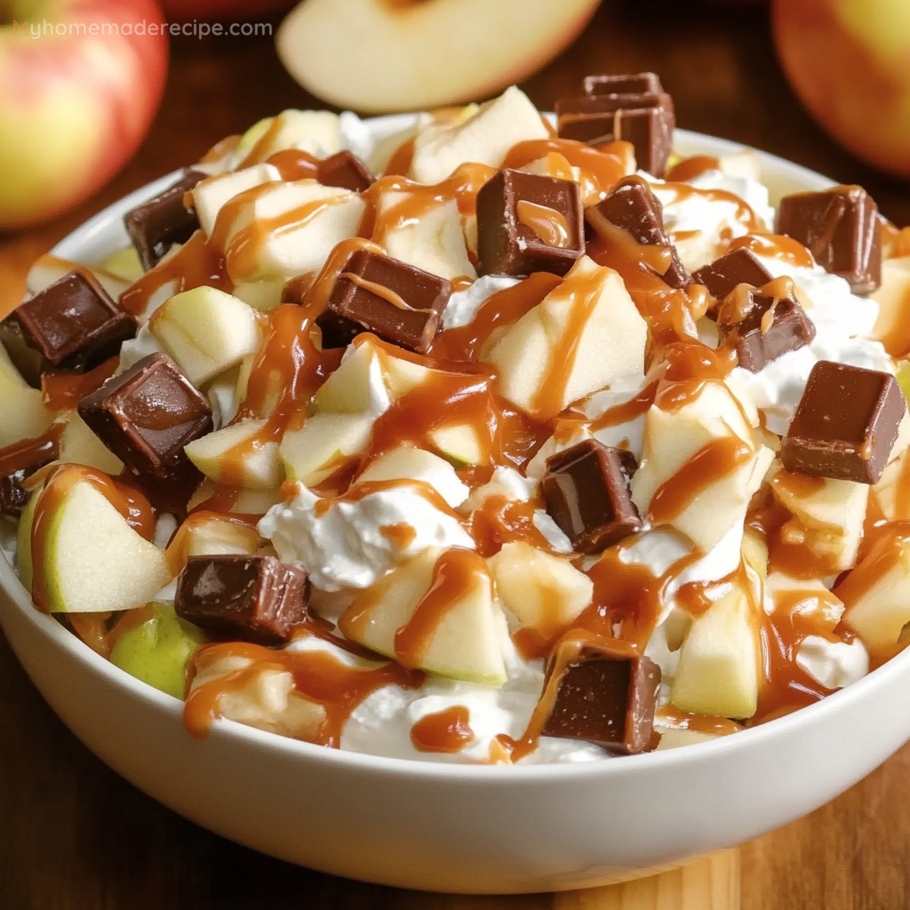 Ultimate Caramel Apple Snickers Salad