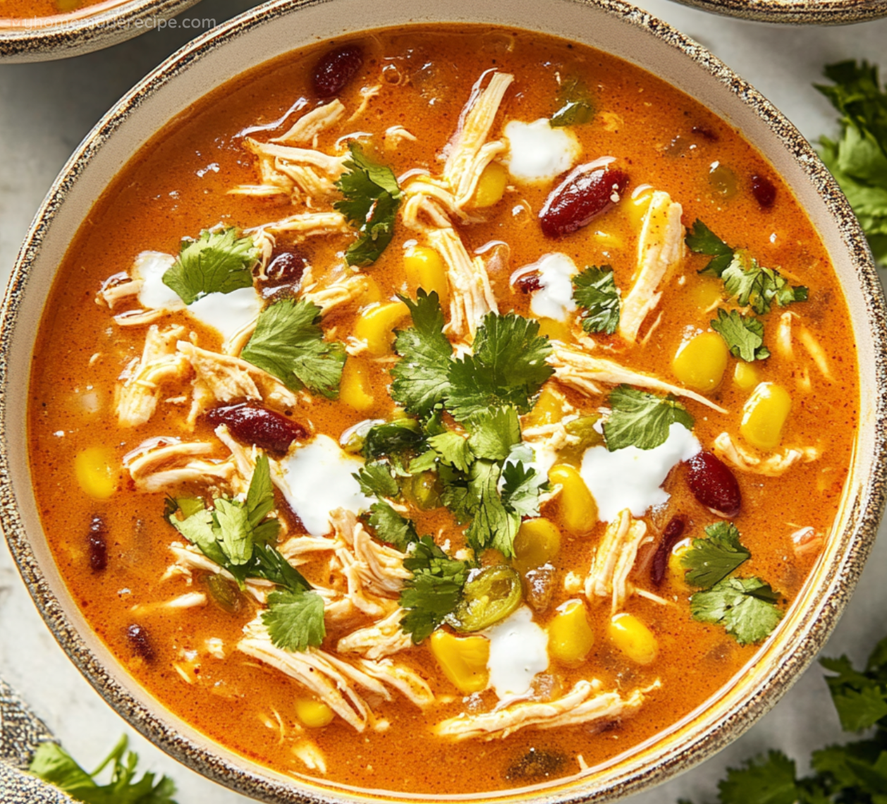 Slow Cooker Chicken Enchilada Soup