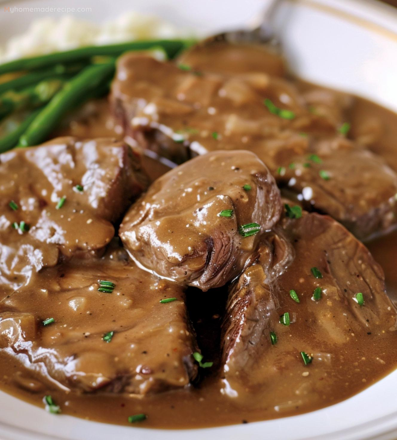 Crock Pot Cubed Steak with gravy