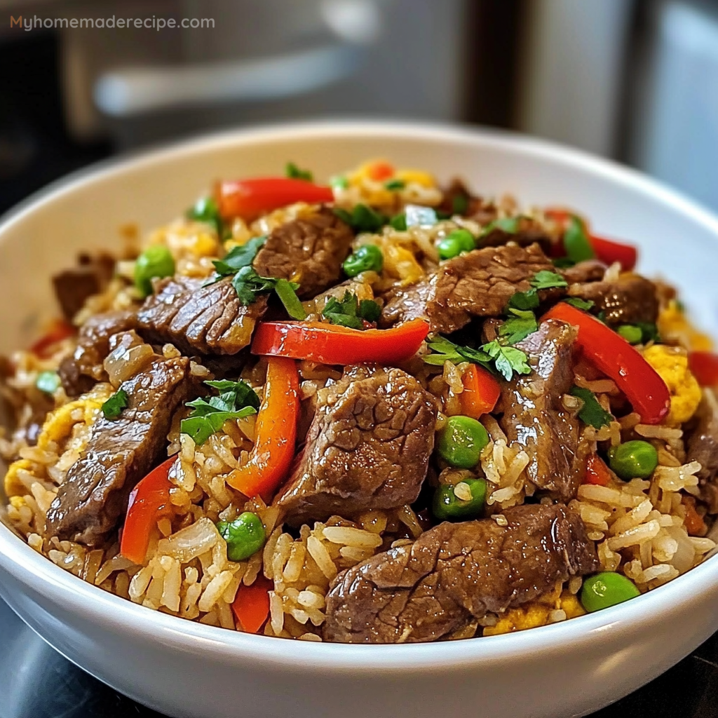 Beef Stir-fry With Fried Rice