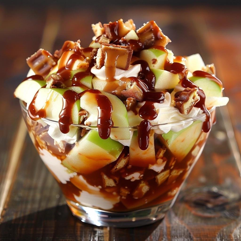 Caramel Apple Snickers Salad