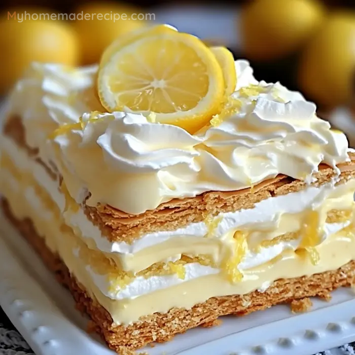 No-Bake Lemon Eclair Cake