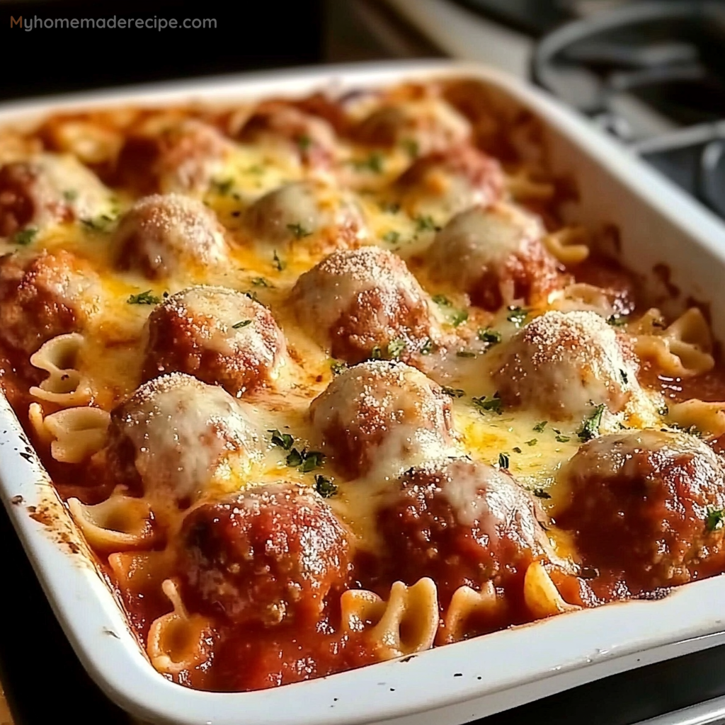 Dump And Bake Meatball Casserole