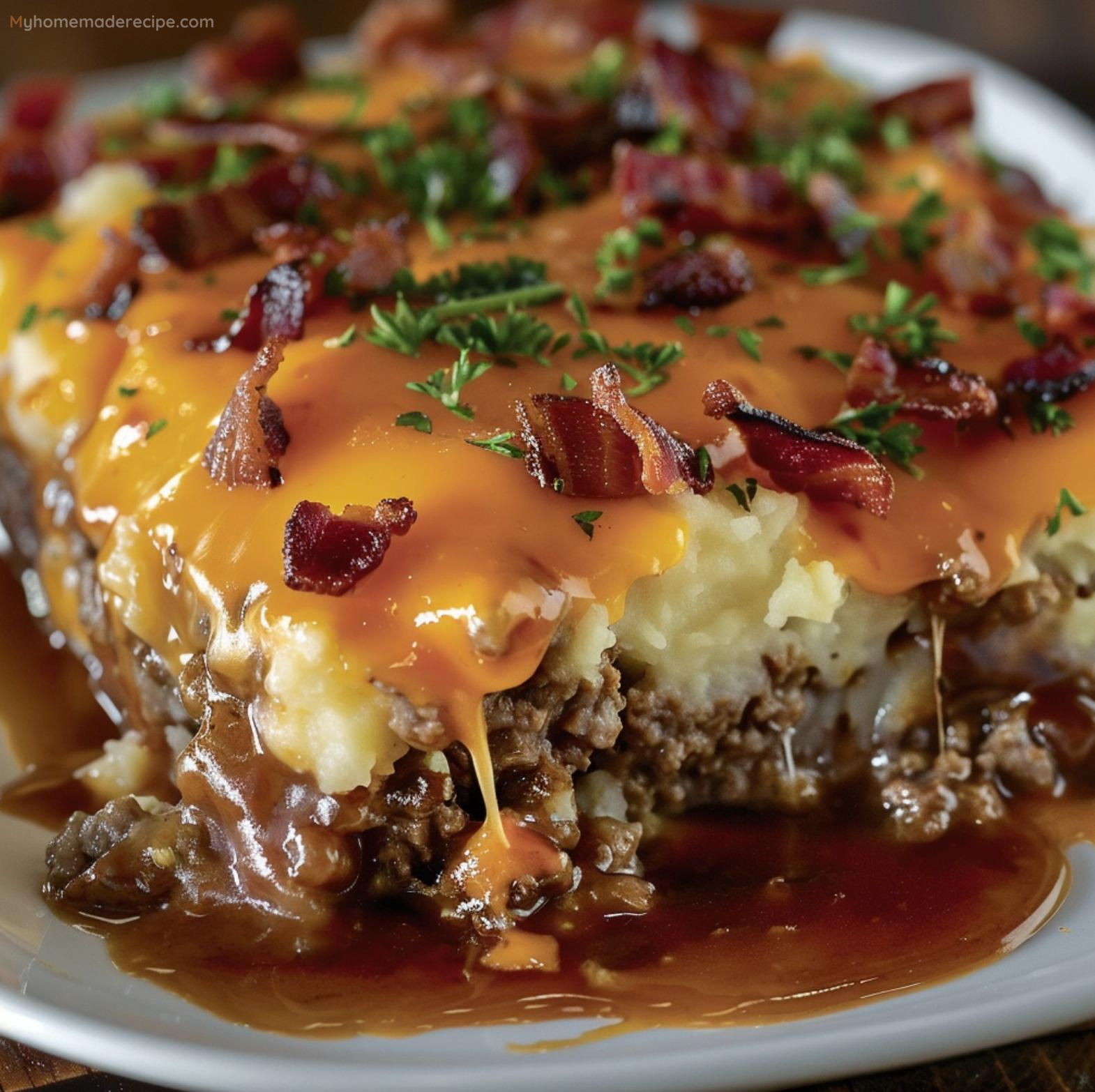 Cowboy Meatloaf & Potato Casserole