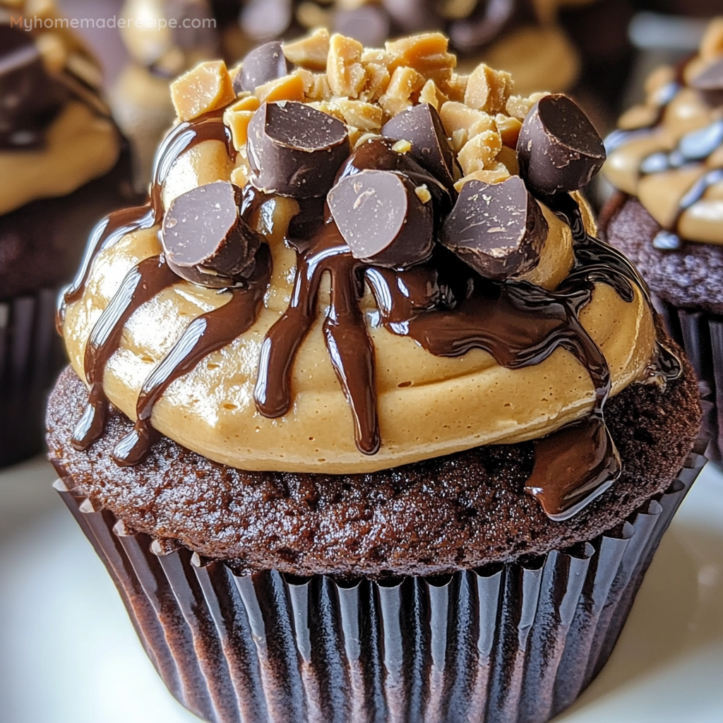 Peanut Butter Cup Lava Cupcakes