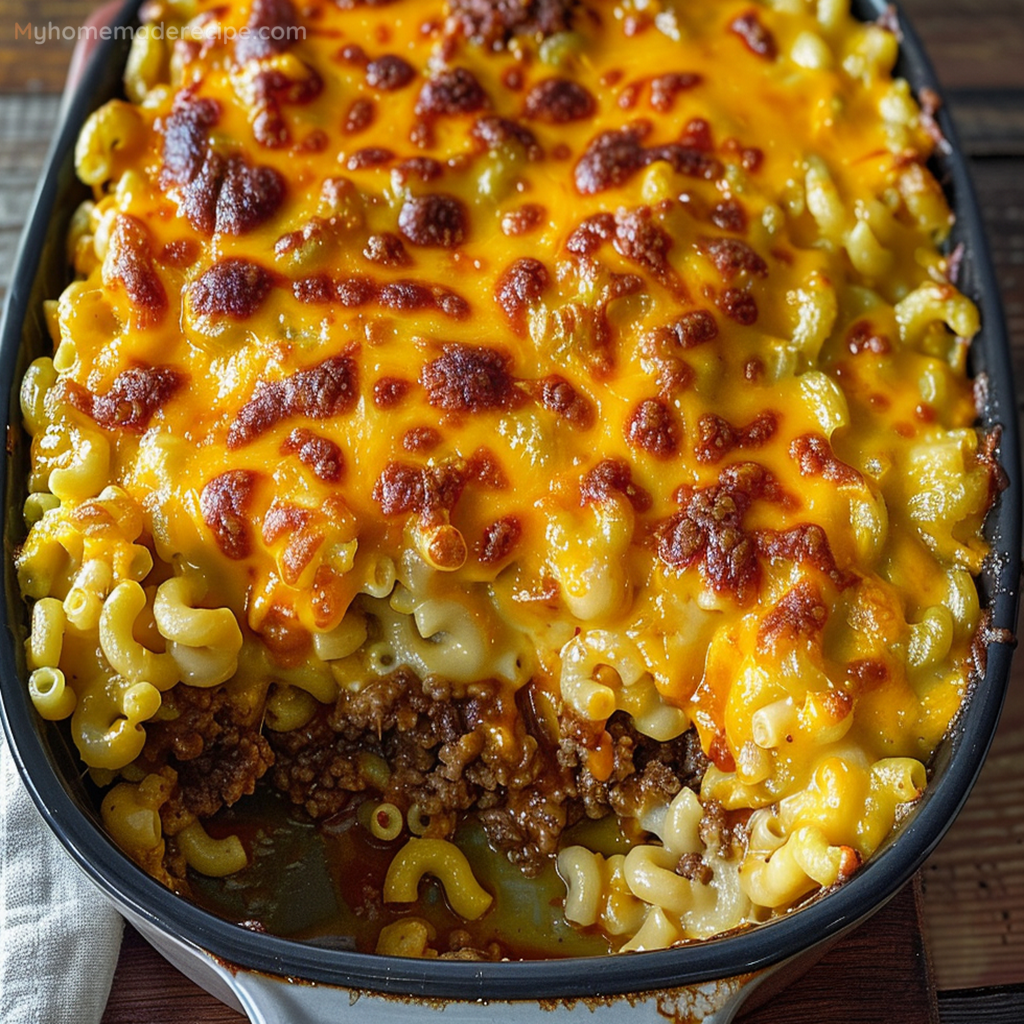 Mac and Cheese Meatloaf Casserole