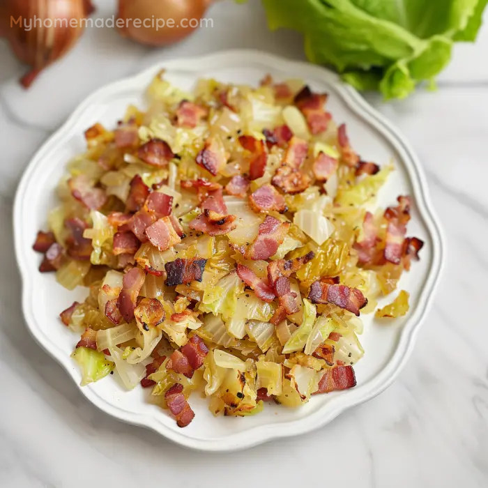 Fried Cabbage with Onions and Bacon