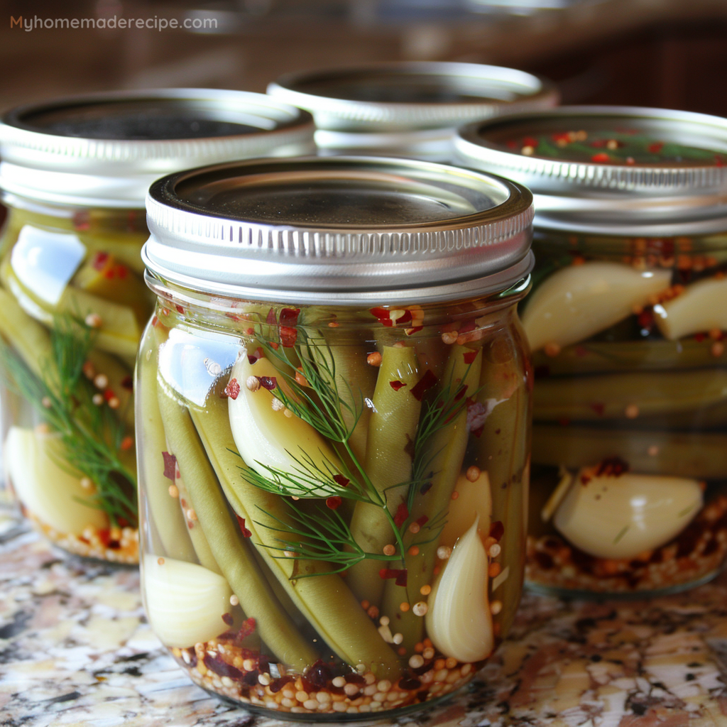 Spicy Garlic & Dill Pickled Beans