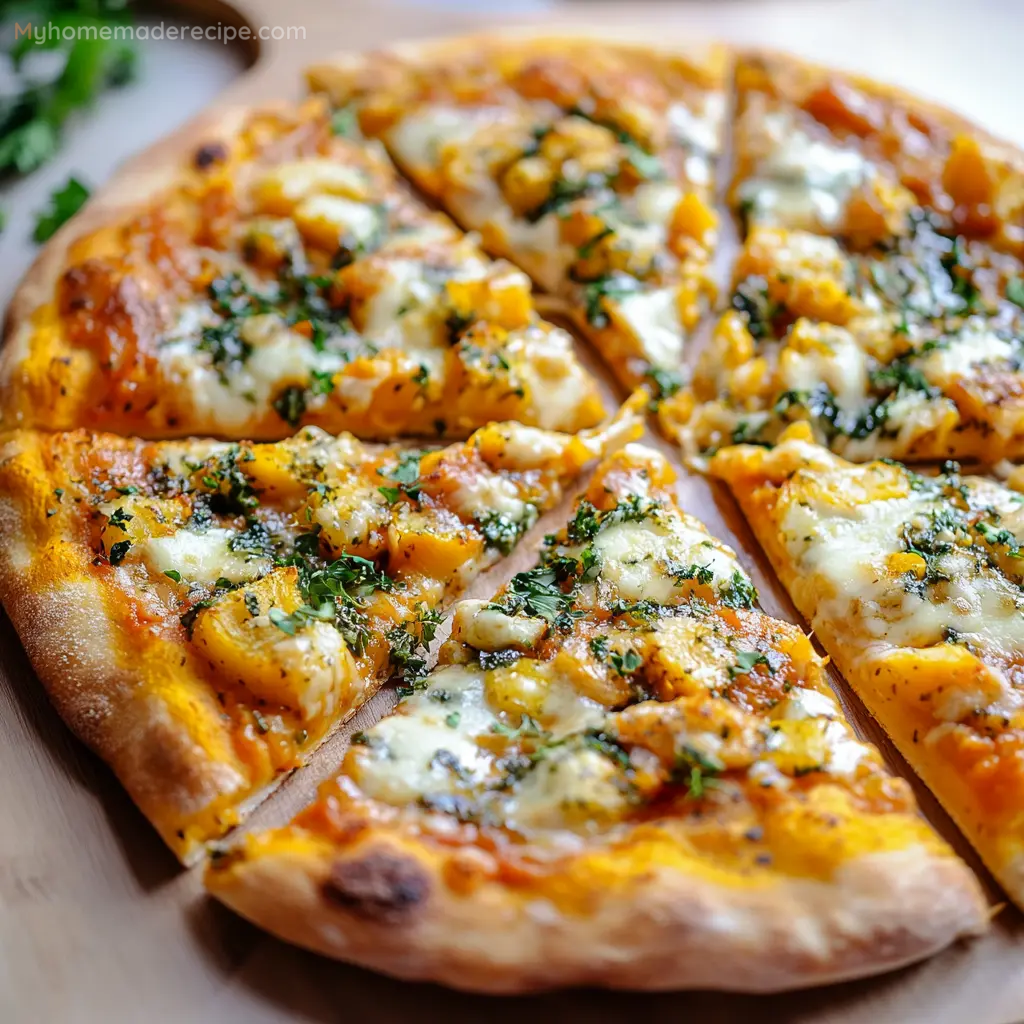 Savory Pumpkin Pizza with Caramelized Onions and Havarti Cheese