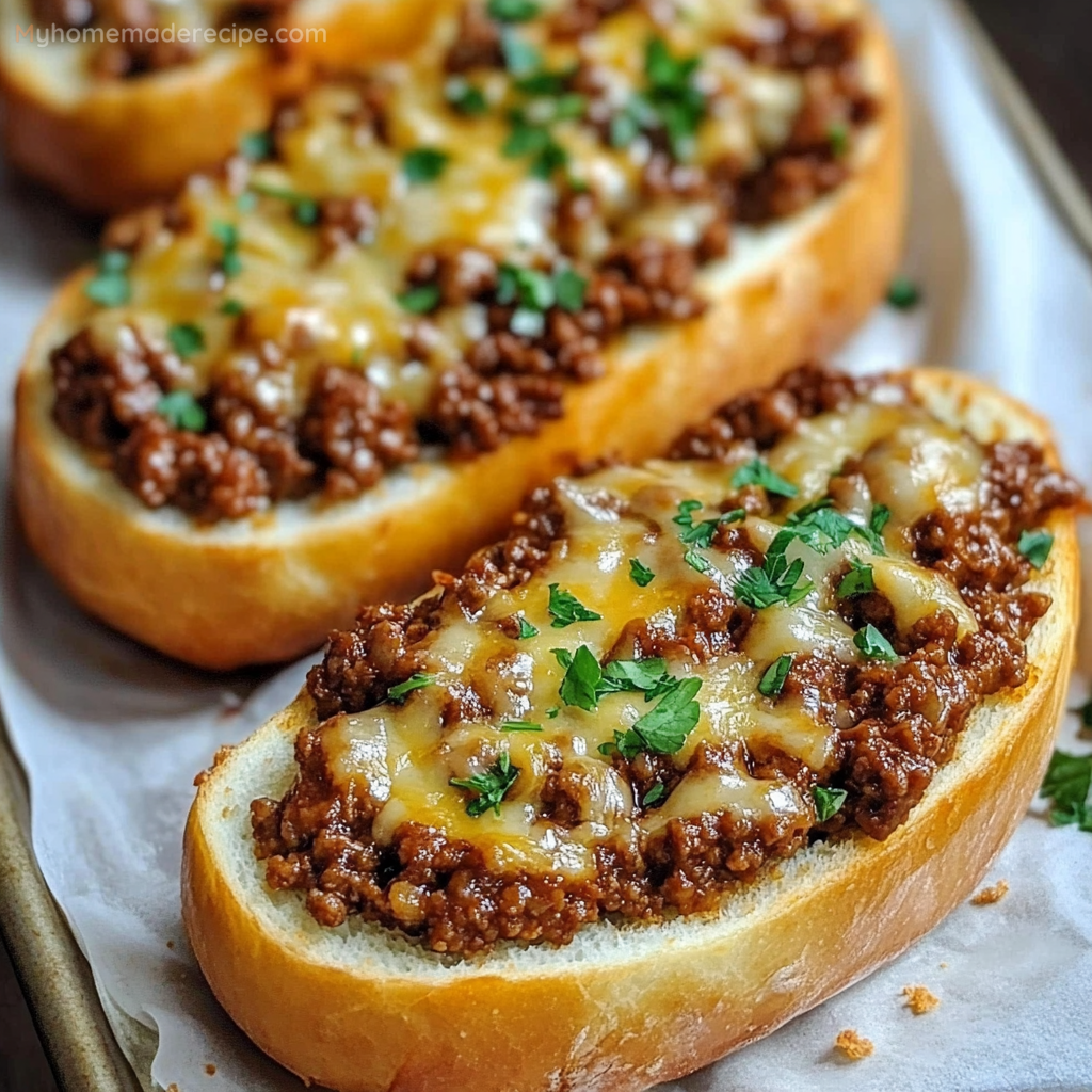 Italian Garlic Bread Sloppy Joes