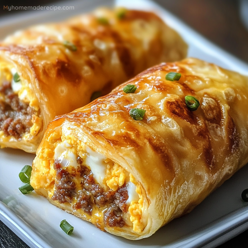 Cheesy Sausage Egg Breakfast Rolls