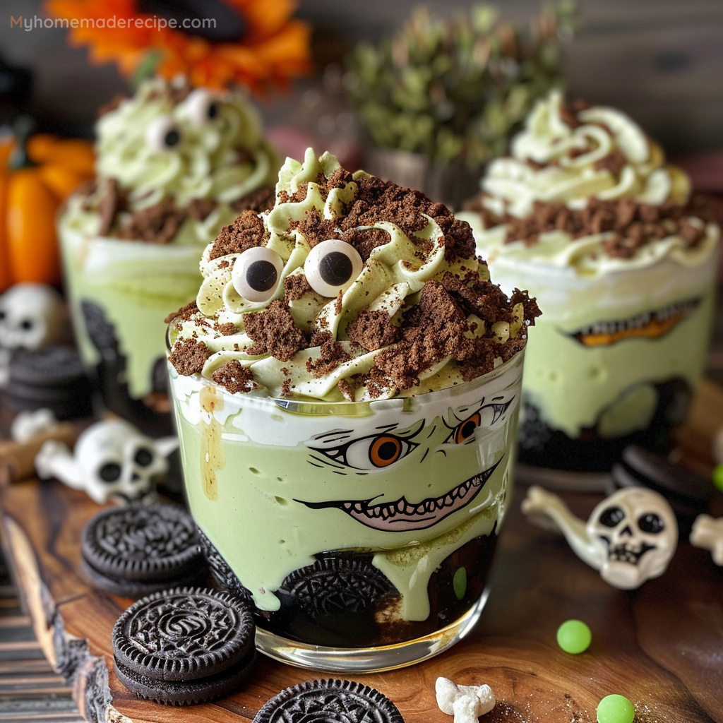 Zombie Dirt Pudding Cups