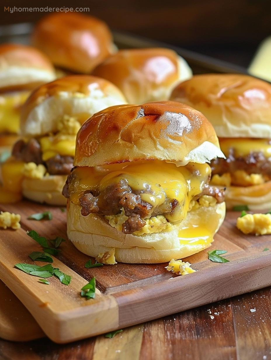 Sausage Egg and Cheese Breakfast Sliders