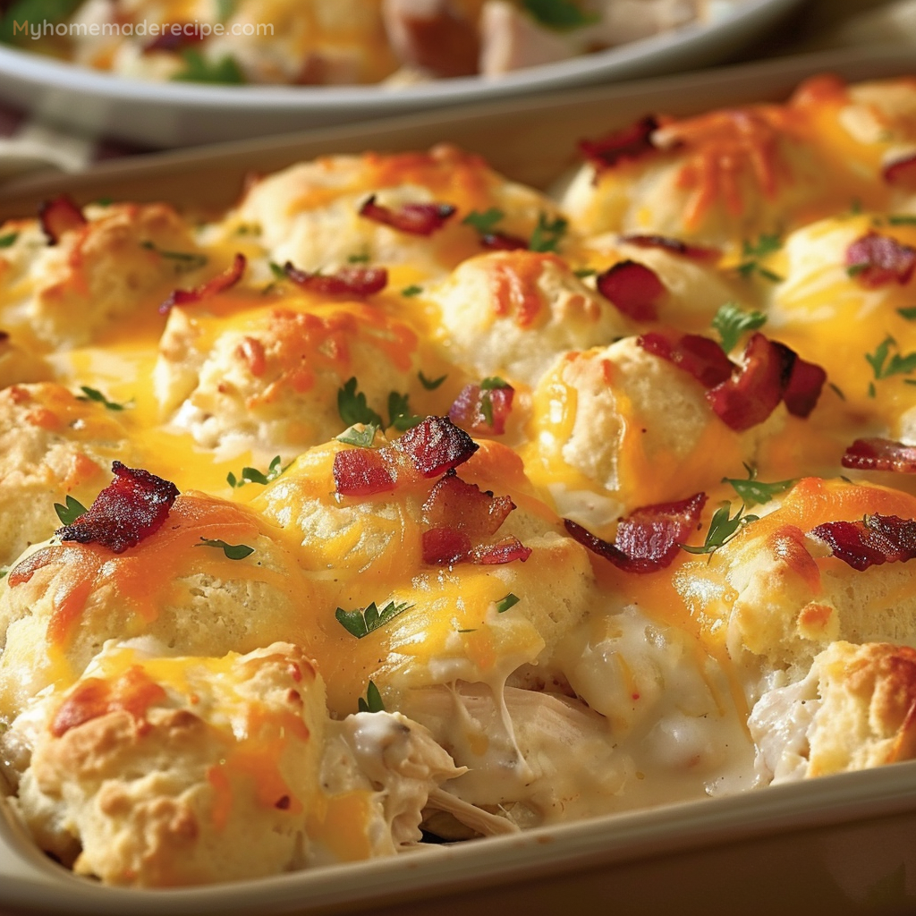 Chicken Bubble Biscuit Bake Casserole