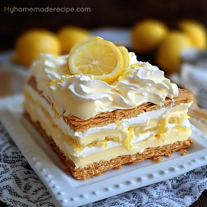 No-Bake Lemon Eclair Cake