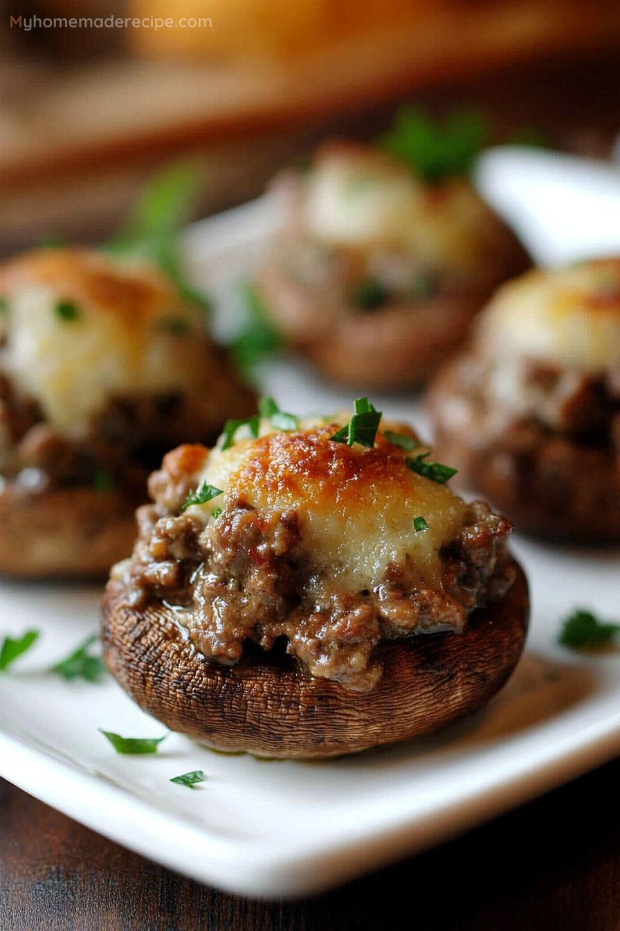 Beef-Stuffed Mushrooms