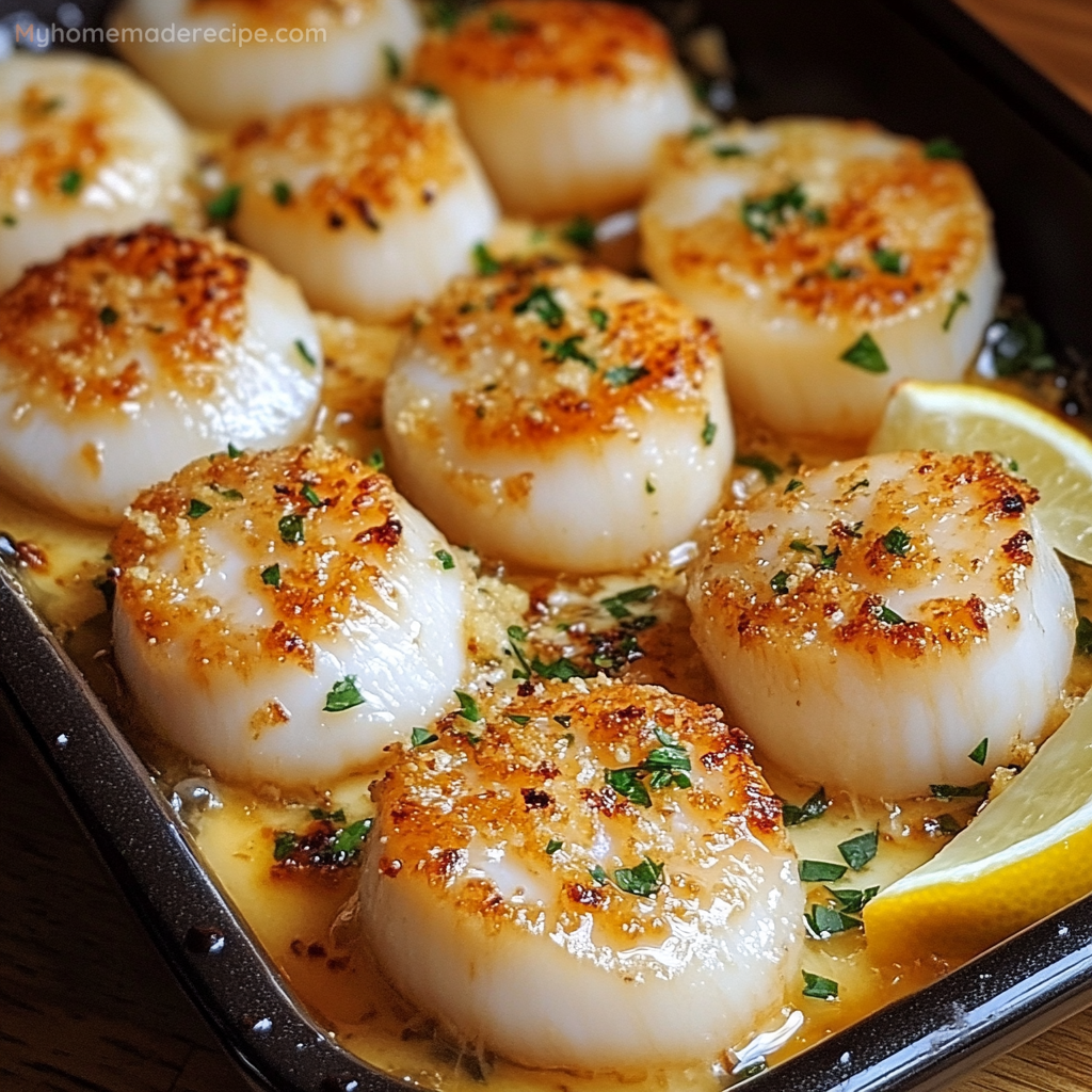 Garlic Butter Baked Scallops