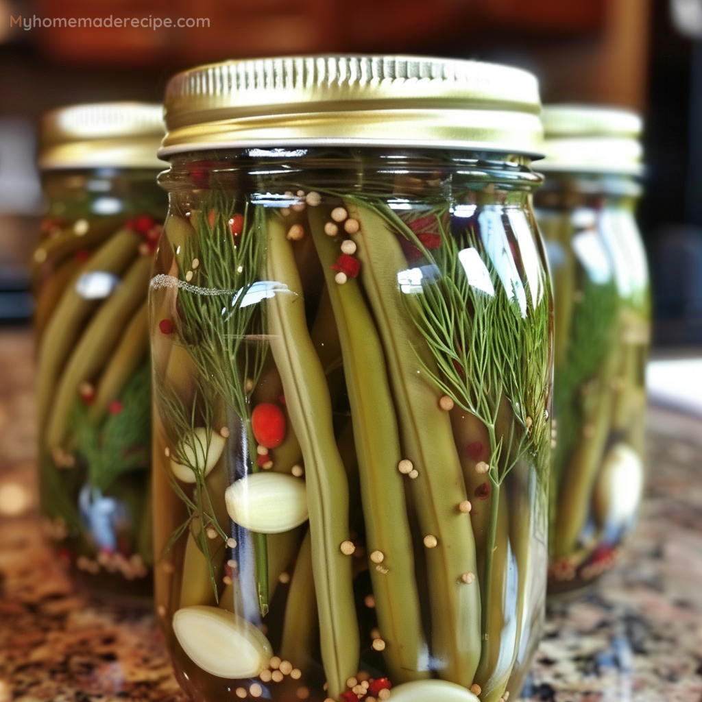 Spicy Garlic & Dill Pickled Beans