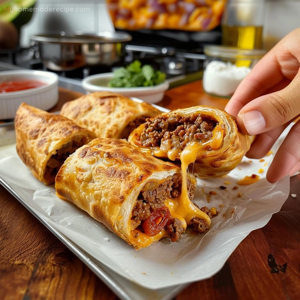 Beef and Cheese Chimichangas