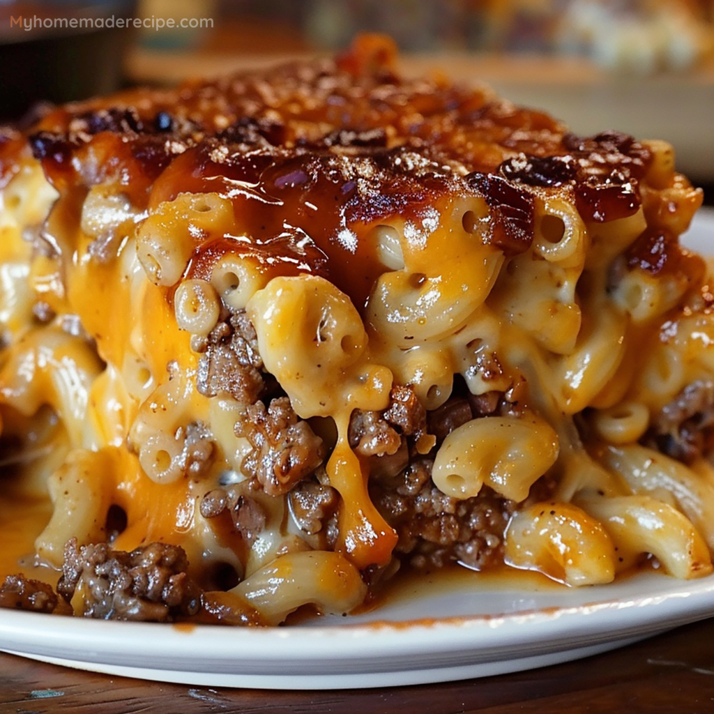 Mac and Cheese Meatloaf Casserole