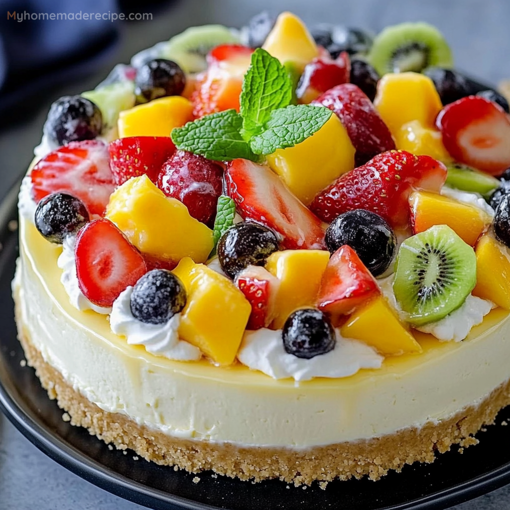 Fruit Salad Cheesecake