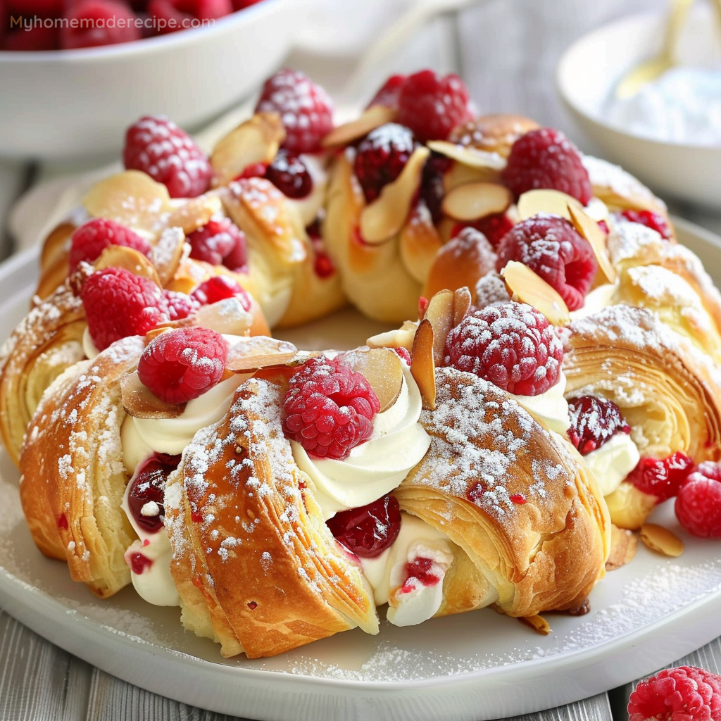 Raspberry Cream Cheese Crescent Ring