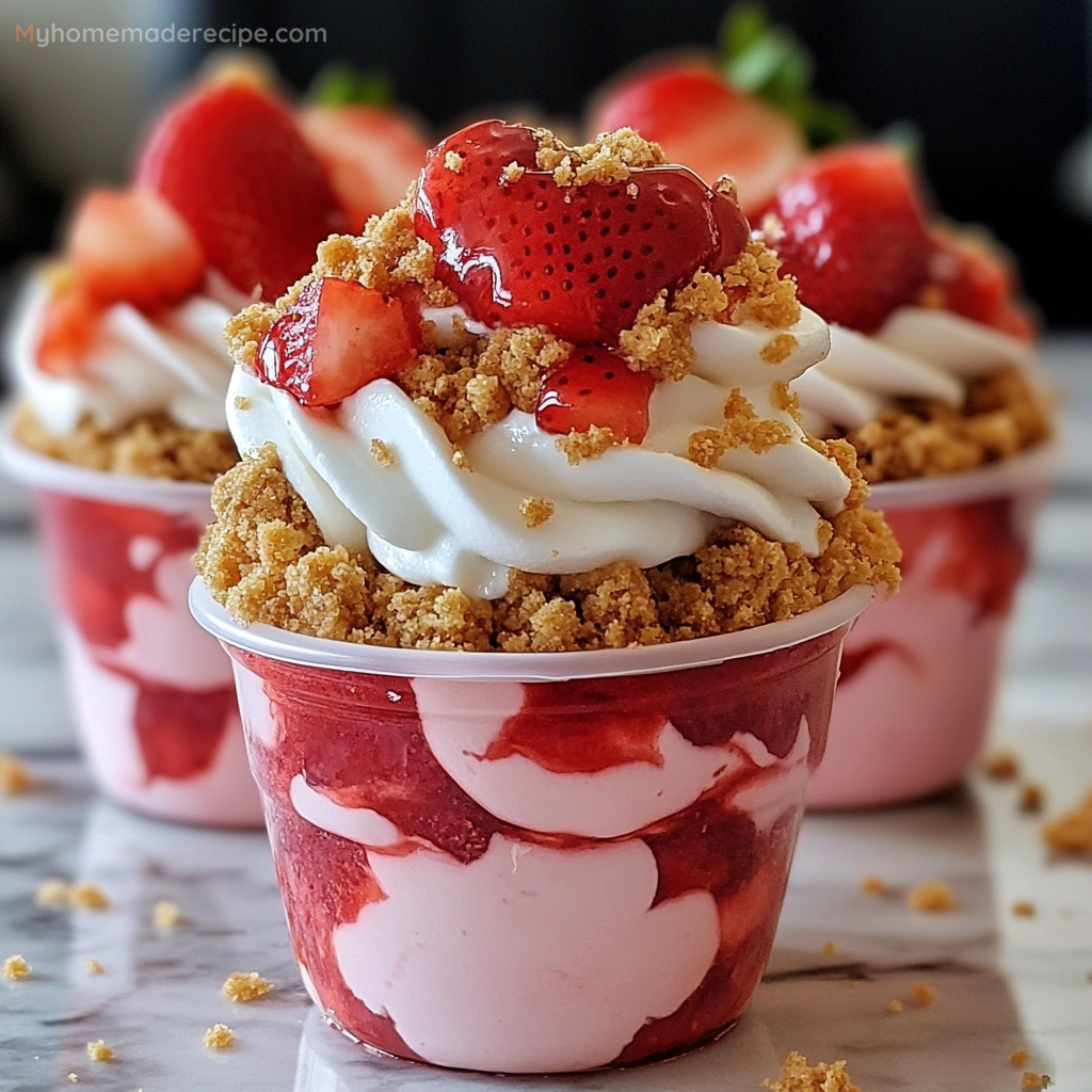 Strawberry Crunch Cheesecake Cups