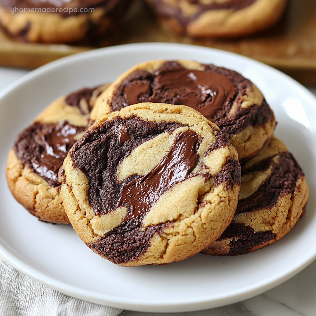 Peanut Butter Brownie Swirl Cookies