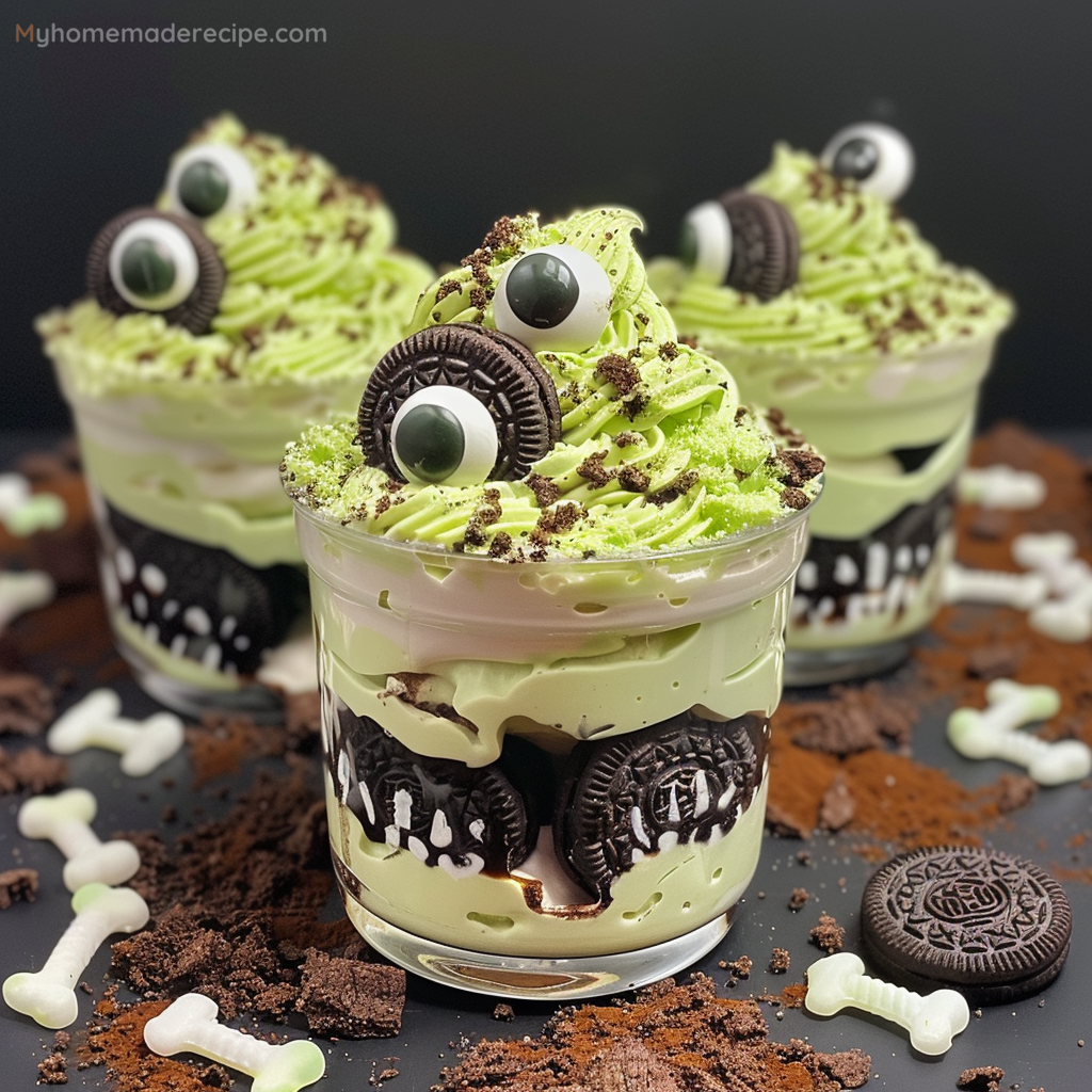 Zombie Dirt Pudding Cups