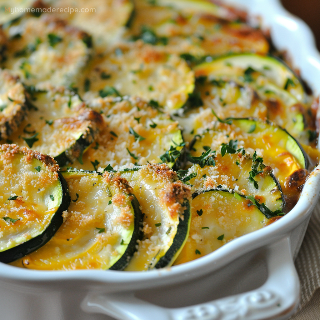 Zucchini and Yellow Squash Au Gratin