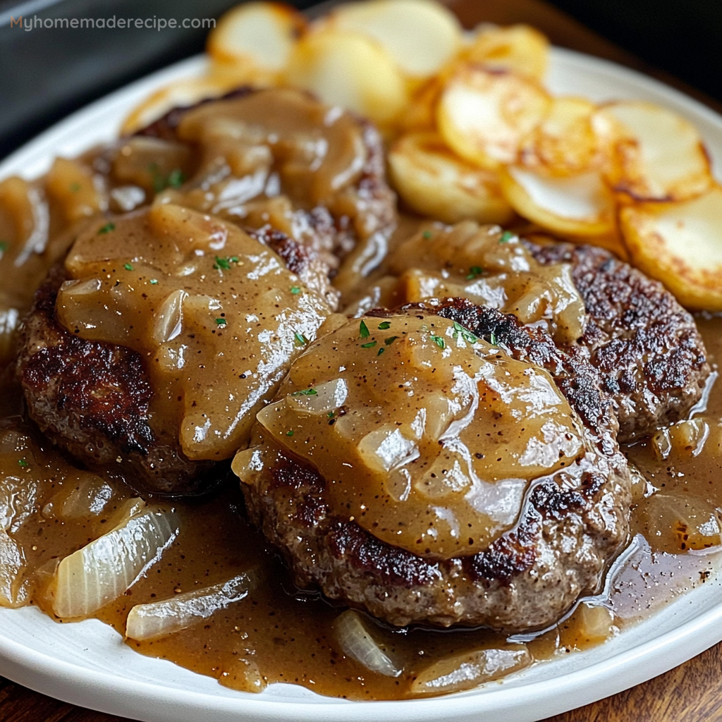 Hamburger Steaks with Onion Gravy