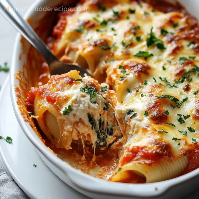 Classic Stuffed Shells with Spinach and Cheese