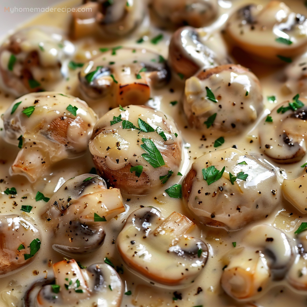 Creamy Garlic Parmesan Mushrooms