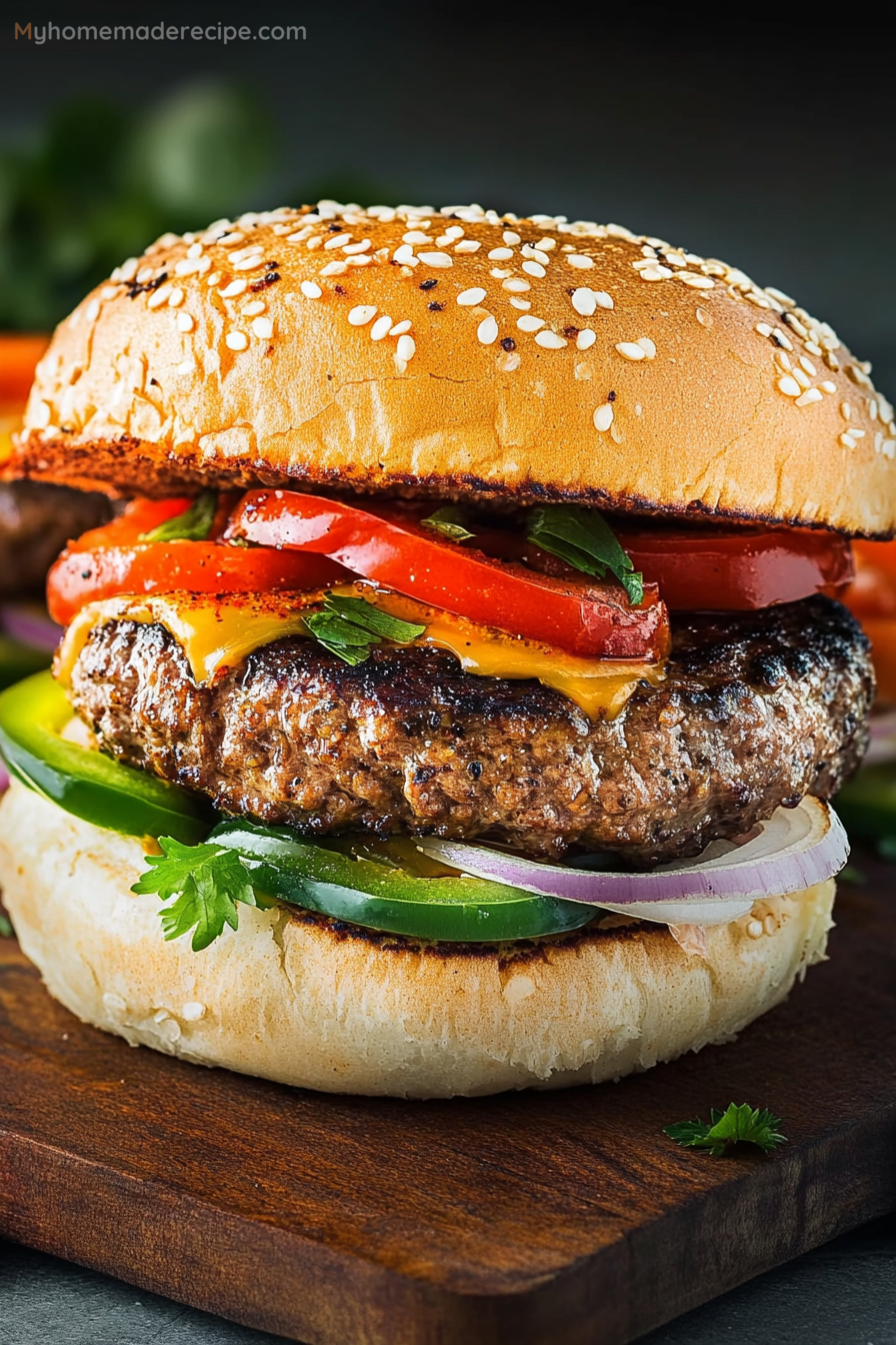 Jalapeño Pepper Jack Burgers